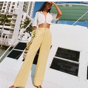 Zara | Pants u0026 Jumpsuits | Zara Flare Long Wide Leg Polka Summer Pants  Trousers Xs | Poshmark